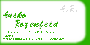 aniko rozenfeld business card